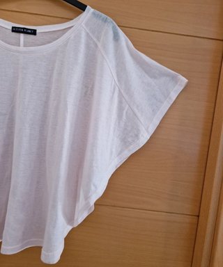 Camiseta Fluida Manga dolman/estilo poncho