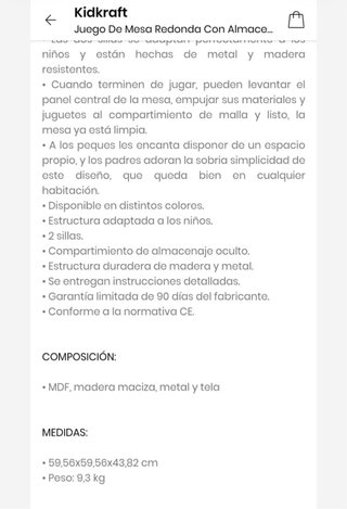 Mesa y 2 Sillas Infantiles Rosas