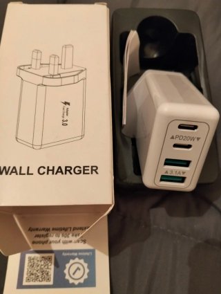 Cargador Rápido USB-C PD 20W + 3.1A