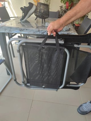 Hamacas de playa y silla plegable