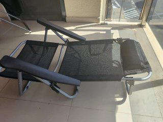 Hamacas de playa y silla plegable