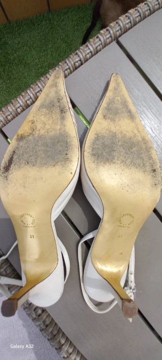 Zapatos de Novia tacón Lodi blancos anacardos.