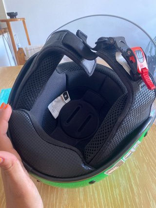Casco moto talla M verde