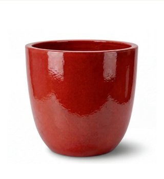 Macetero rojo de cerámica