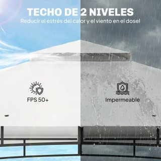 Carpa Cenador Jardín Doble Techo