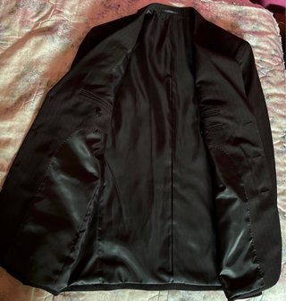 Traje de hombre gris oscuro/negro