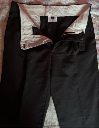 Traje de hombre gris oscuro/negro