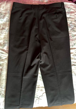 Traje de hombre gris oscuro/negro