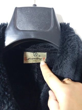 Abrigo largo vintage negro talla XXL