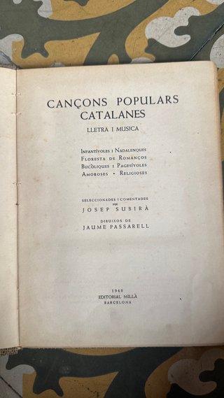 Cançons Populars Catalanes (1948) – Josep Subirà