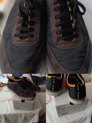 Zapatillas deportivas ART negras y marrones