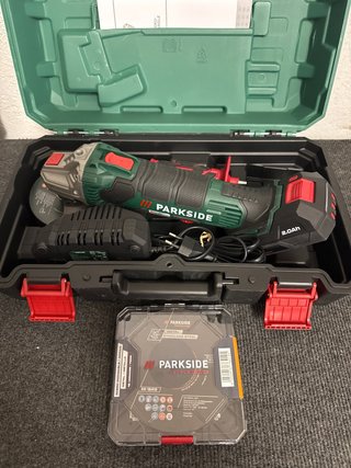 Parkside 20V Amoladora Angular + Batería y Cargado