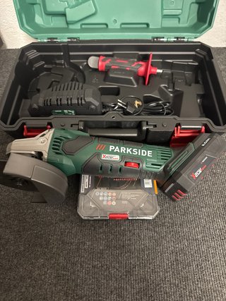 Parkside 20V Amoladora Angular + Batería y Cargado