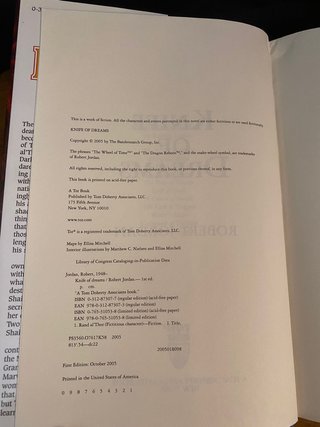 Knife of Dreams 1st Wheel of Time 11 Robert Jordan