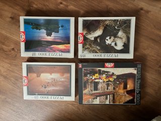 Lote 4 Puzzles Educa 1000 y 2000 piezas