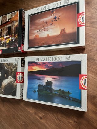Lote 4 Puzzles Educa 1000 y 2000 piezas