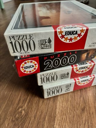 Lote 4 Puzzles Educa 1000 y 2000 piezas