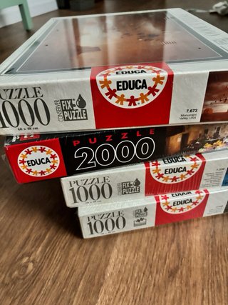 Lote 4 Puzzles Educa 1000 y 2000 piezas