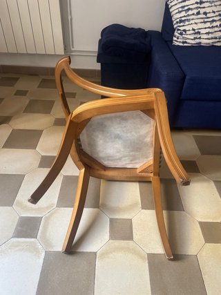 2 Sedie Classiche in Legno Imbottito