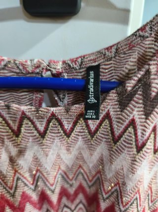 Vestido sin mangas con estampado zigzag Talla L