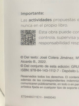 Libro Matemáticas 1 Bachillerato Anaya