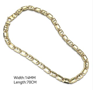 Cadena y pulsera chapadas en oro 18k