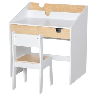 Set Scrivania e Sedia per Bambini con Cassetto e S