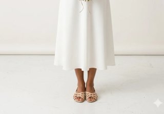 Sandalias de piel beige respetuosas marca Shapen