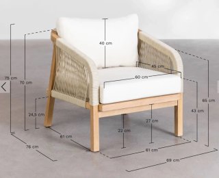 Conjunto Muebles Exterior: Sillones y Mesa