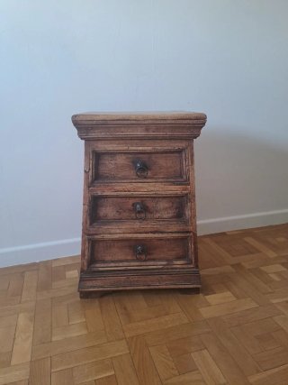 Mesita de noche madera maciza para restaurar