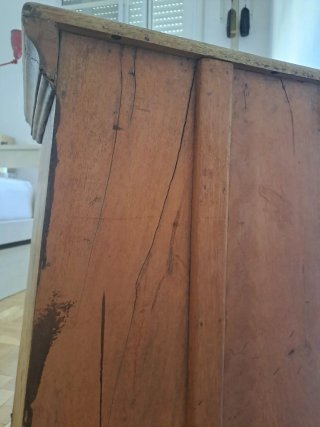 Mesita de noche madera maciza para restaurar