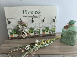 Perchero Vintage Herbs Madera y Metal