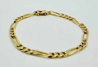 PULSERA FIGARO 3X1 ORO 18K. Peso 11.96g