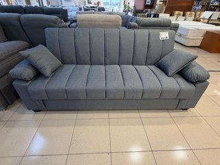 Sofá cama gris/beige con arcón