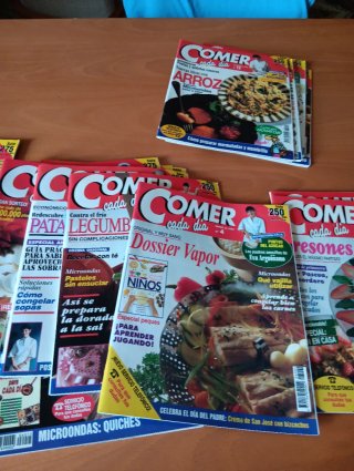 Colección de revistas de cocina ,COMER CADA DIA .