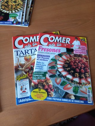 Colección de revistas de cocina ,COMER CADA DIA .