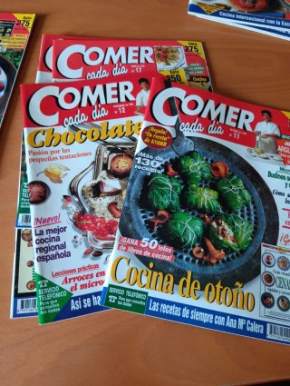 Colección de revistas de cocina ,COMER CADA DIA .
