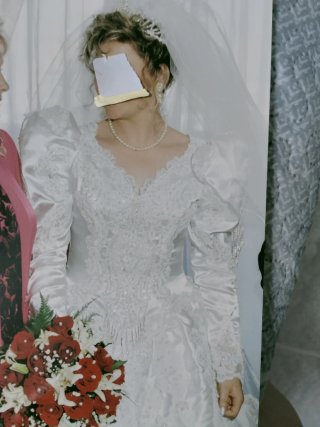 Vestido de Novia Vintage Blanco Pedrería