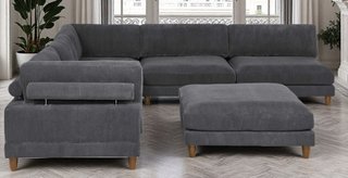 Sofá modular gris 6 plazas