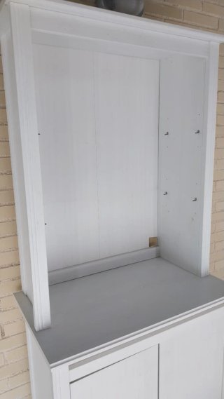 Alacena blanca/gris beta de madera