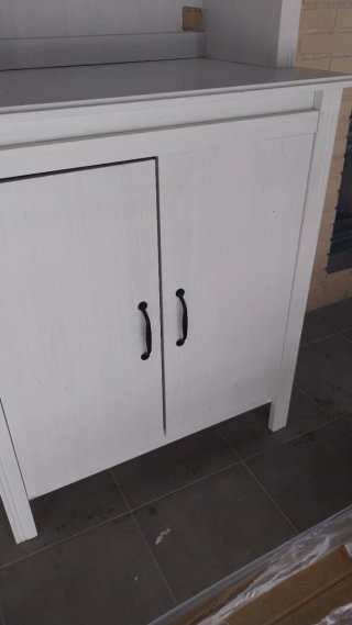 Alacena blanca/gris beta de madera