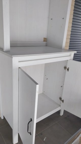 Alacena blanca/gris beta de madera