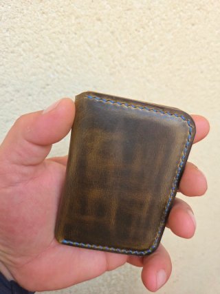 Cartera minimalista cuero "crazy horse"
