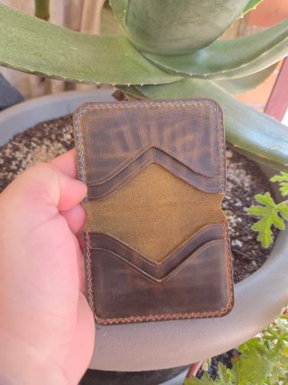 Cartera minimalista cuero "crazy horse"