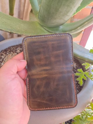 Cartera minimalista cuero "crazy horse"