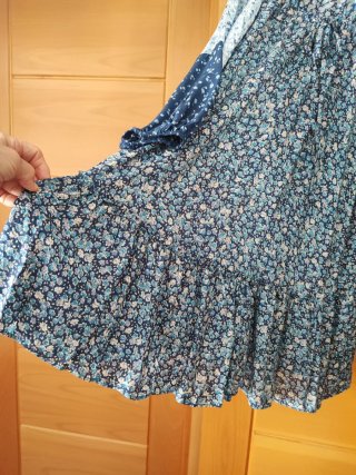 Vestido ZARA estampado floral azul