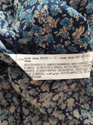Vestido ZARA estampado floral azul