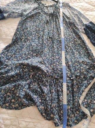 Vestido ZARA estampado floral azul