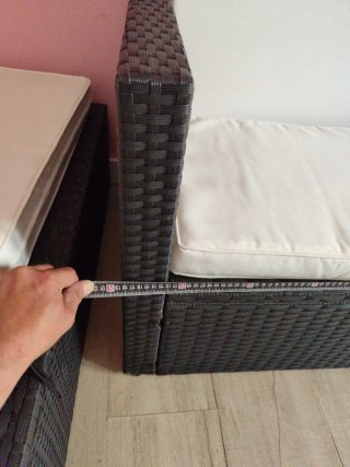 Conjunto sillones ratán exterior blanco