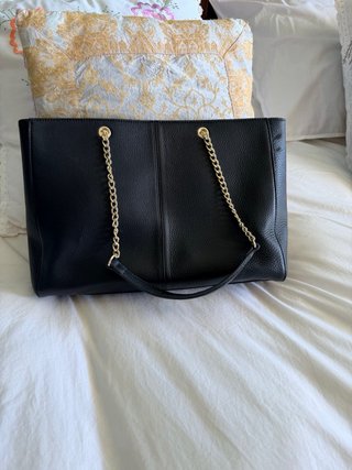 Bolso Love Moschino Negro Piel Dorado